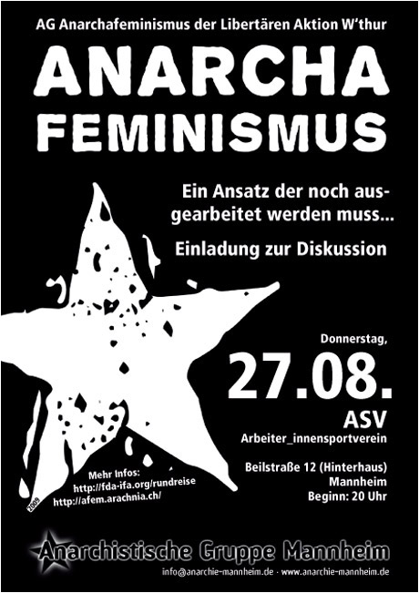 Vortrag Anarchafeminismus im ASV Mannheim